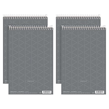 TOPS Prism Steno Pads, 6 x 9, Gregg Ruled, Gray, 80 Sheets/Pad, 4 Pads/Pack (80274)