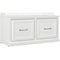 Bush Furniture Woodland 40W Shoe Storage Bench with Doors, White Ash (WDS140WAS-03)