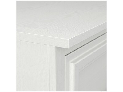 kathy ireland® Home by Bush Furniture Woodland Shoe Storage Bench with Doors, 40", White Ash (WDS140WAS-03)