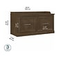 Bush Furniture Woodland 40W Shoe Storage Bench with Doors, Ash Brown (WDS140ABR-03)