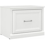 kathy ireland® Home by Bush Furniture Woodland Small Shoe Bench with Drawer, 24, White Ash (WDS124W