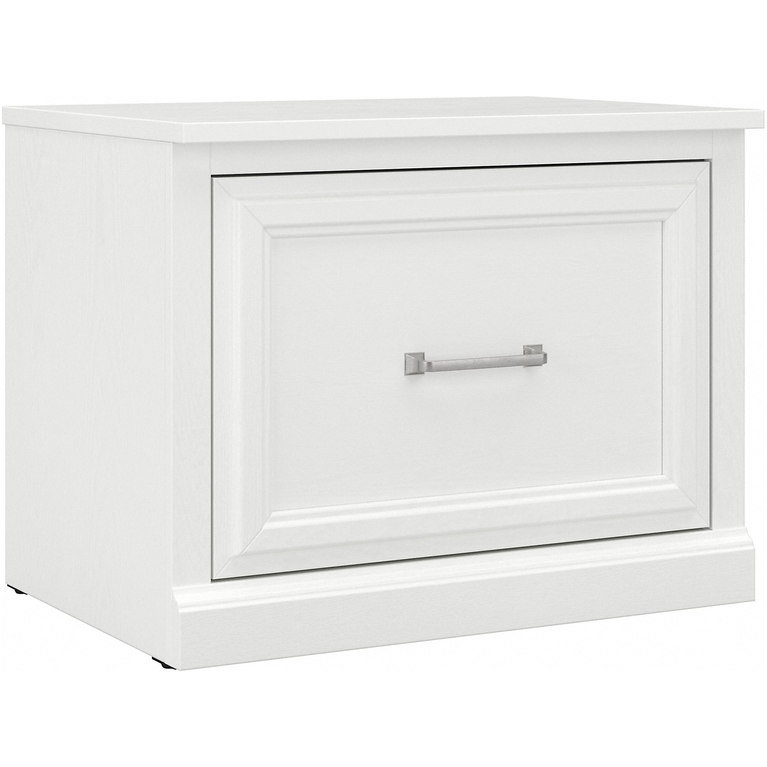 kathy ireland® Home by Bush Furniture Woodland Small Shoe Bench with Drawer, 24, White Ash (WDS124WAS-03)