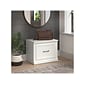 kathy ireland® Home by Bush Furniture Woodland Small Shoe Bench with Drawer, 24", White Ash (WDS124WAS-03)