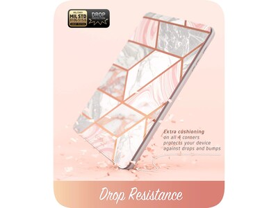 i-Blason 2019TabA-10.1-Cosmo-SP-Marble Thermoplastic Polyurethane (TPU) Cover for 10.1" Samsung Galaxy Tab A, Marble Pink