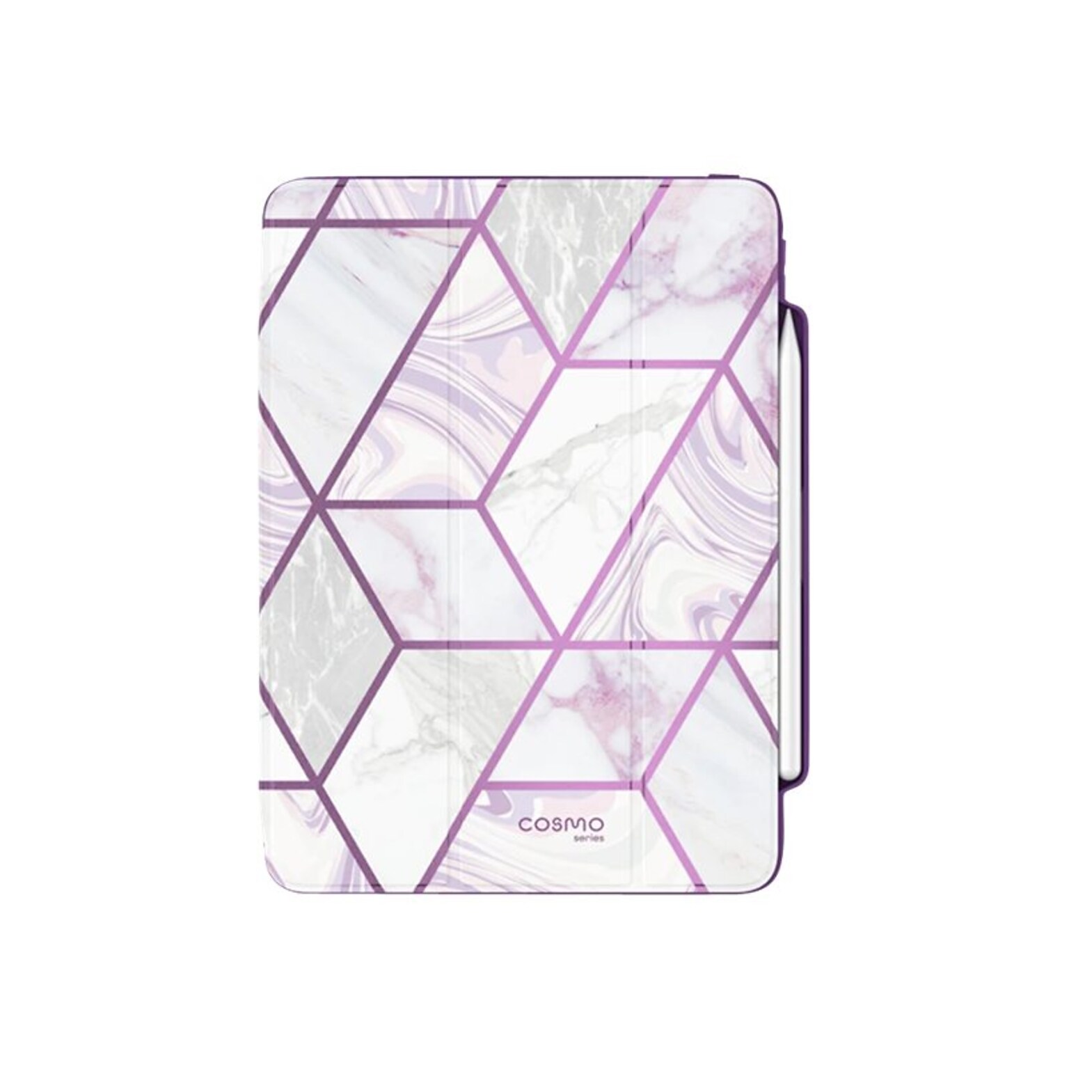 i-Blason iPadPro2020-11.0-Cosmo-Pen-Ameth Cosmo Thermoplastic Polyurethane (TPU) Cover for 11 iPad Pro, Marble Purple