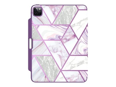 i-Blason iPadPro2020-11.0-Cosmo-Pen-Ameth Cosmo Thermoplastic Polyurethane (TPU) Cover for 11" iPad Pro, Marble Purple