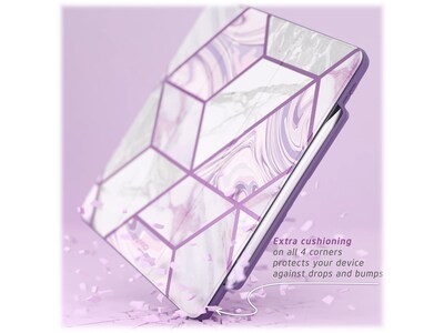 i-Blason iPadPro2020-11.0-Cosmo-Pen-Ameth Cosmo Thermoplastic Polyurethane (TPU) Cover for 11" iPad Pro, Marble Purple