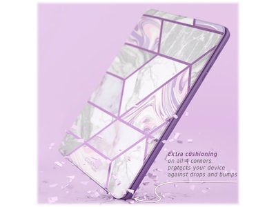 i-Blason 2019TabA-10.1-Cosmo-SP-Ameth Thermoplastic Polyurethane (TPU) Cover for 10.1" Samsung Galaxy Tab A, Purple Marble
