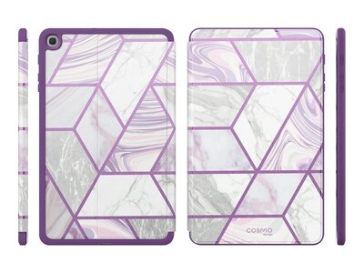 i-Blason 2019TabA-10.1-Cosmo-SP-Ameth Thermoplastic Polyurethane (TPU) Cover for 10.1" Samsung Galaxy Tab A, Purple Marble