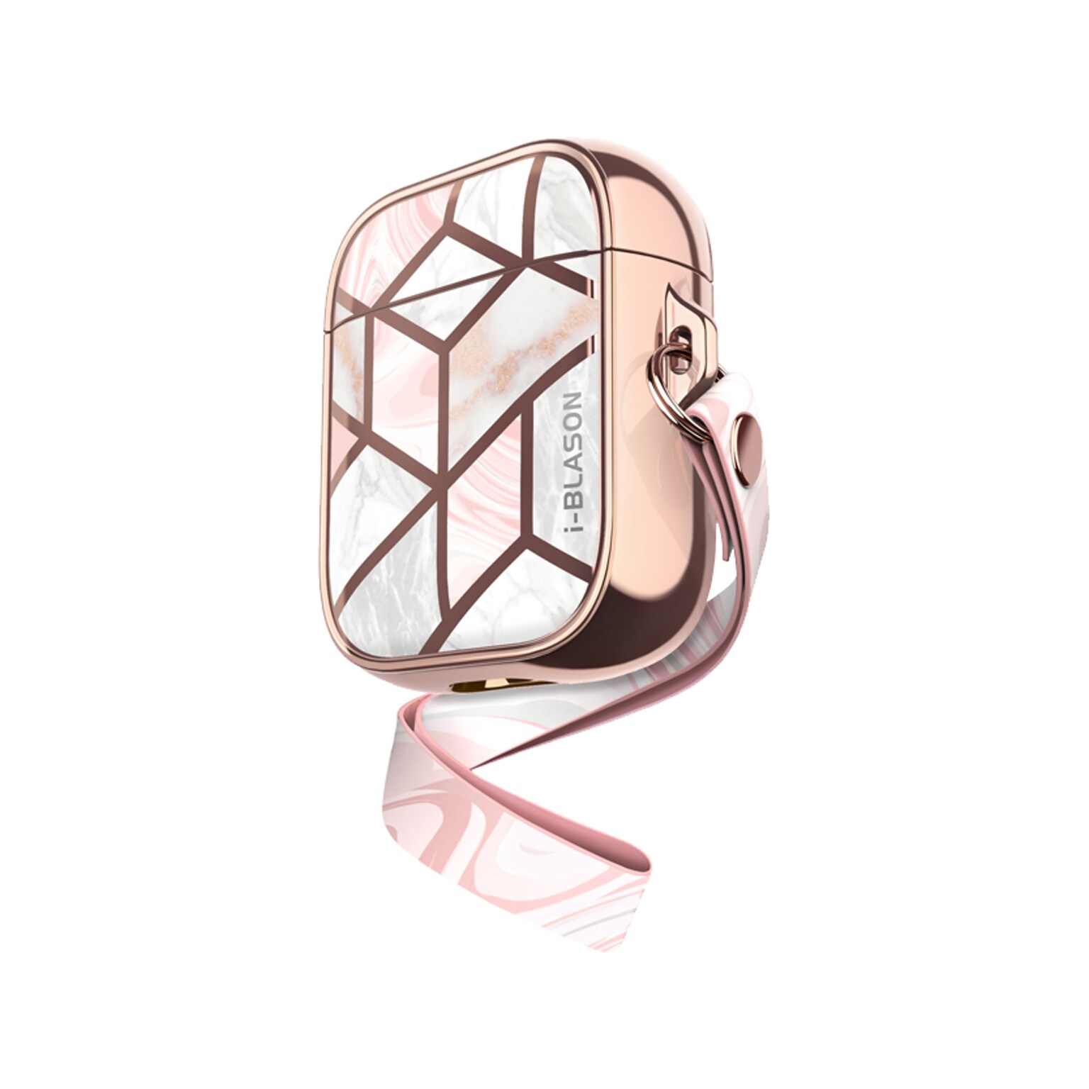 i-Blason Cosmo Case for Apple AirPods 1st/2nd Gen, Marble Pink (AirPods2019-Cosmo-Marble)