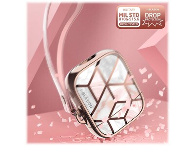 i-Blason Cosmo Case for Apple AirPods 1st/2nd Gen, Marble Pink (AirPods2019-Cosmo-Marble)