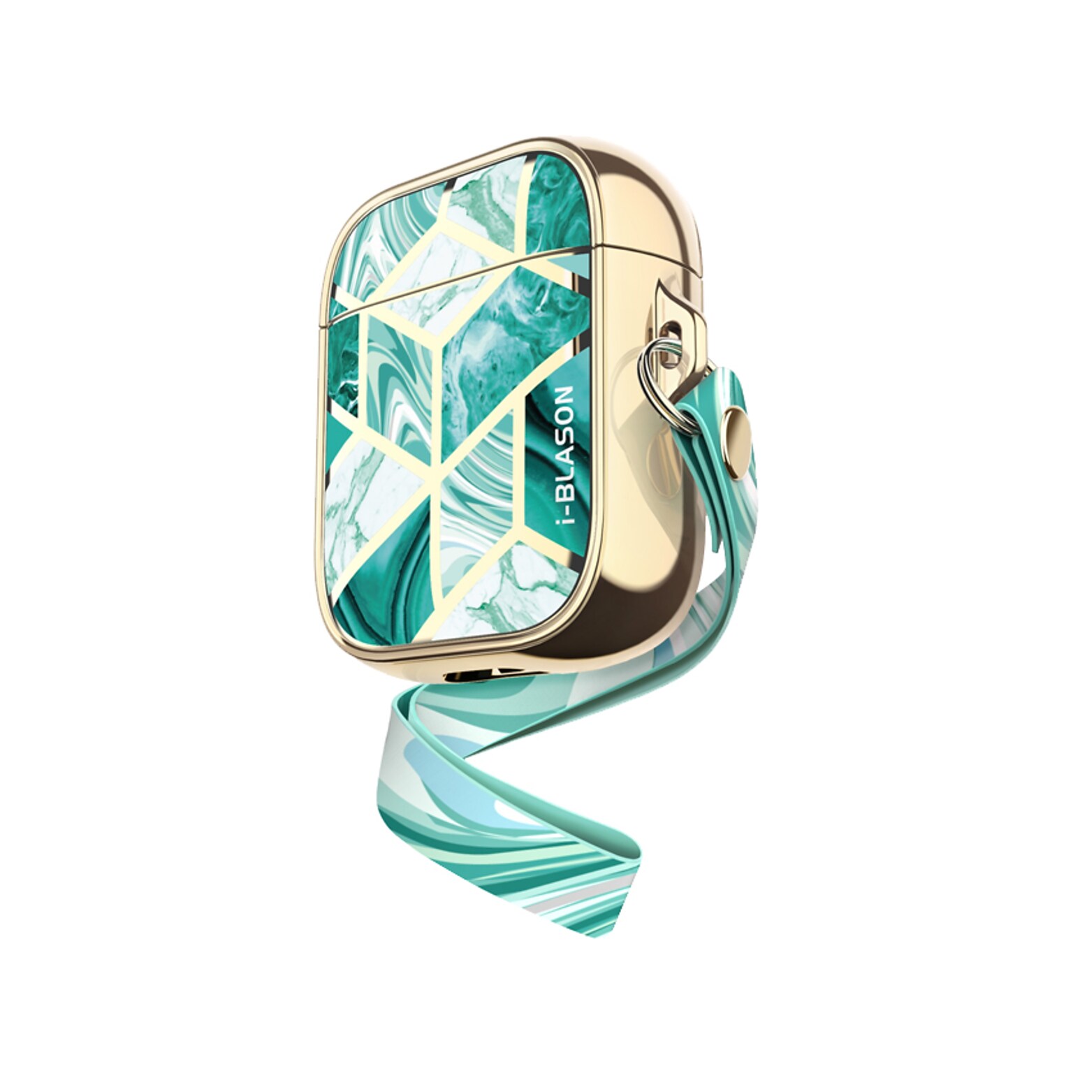 i-Blason Cosmo Case for Apple AirPods 1st/2nd Gen, Marble Green (AirPods2019-Cosmo-Jade)