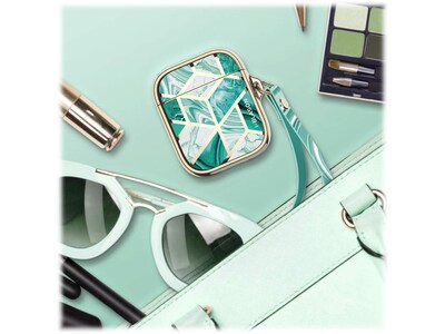 i-Blason Cosmo Case for Apple AirPods 1st/2nd Gen, Marble Green (AirPods2019-Cosmo-Jade)