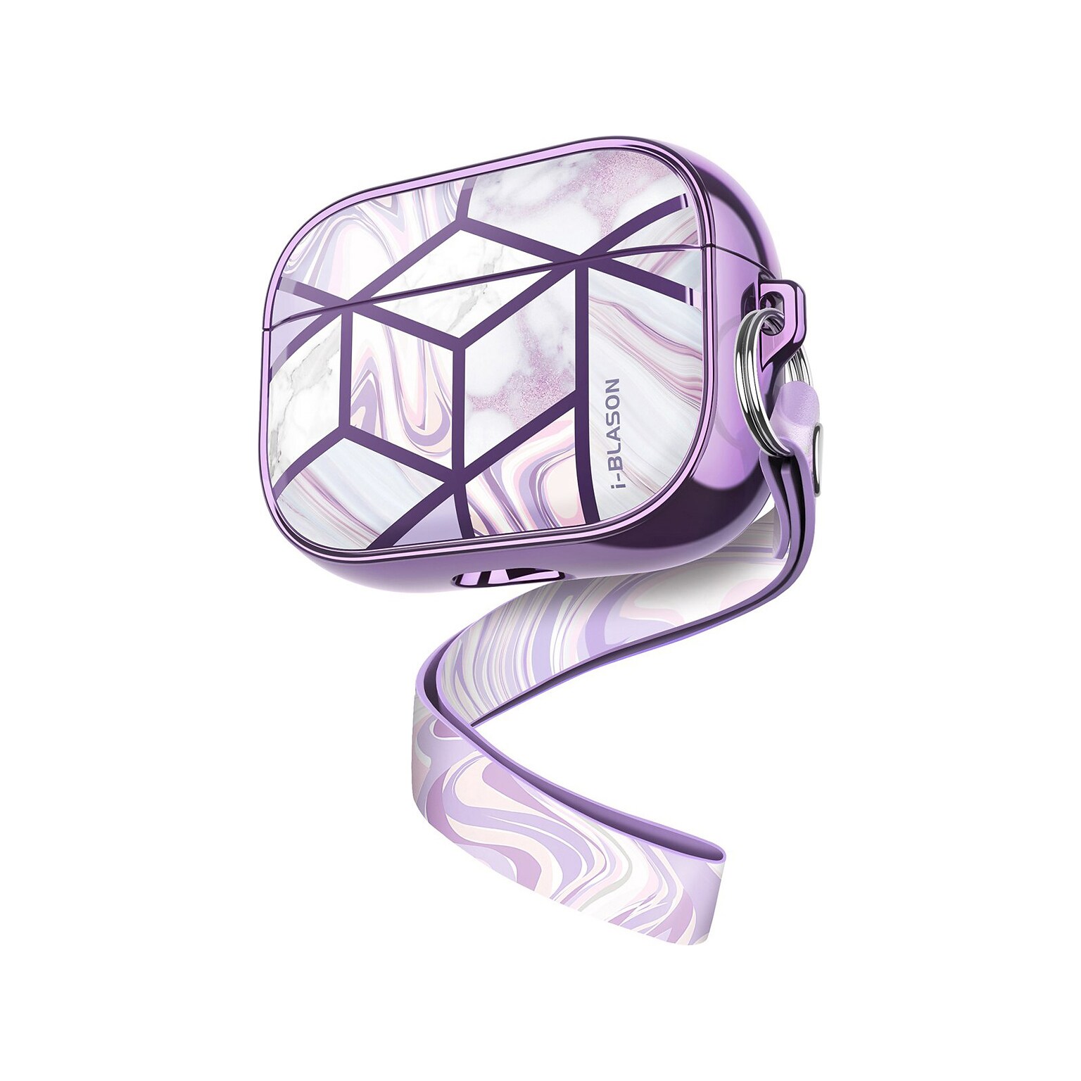 i-Blason Cosmo Case for Apple AirPods Pro, Marble Purple (AirPodsPro2019-Cosmo-Ameth)