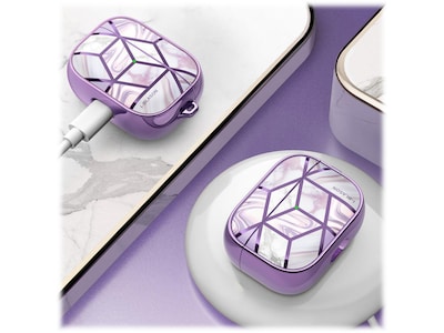 i-Blason Cosmo Case for Apple AirPods Pro, Marble Purple (AirPodsPro2019-Cosmo-Ameth)