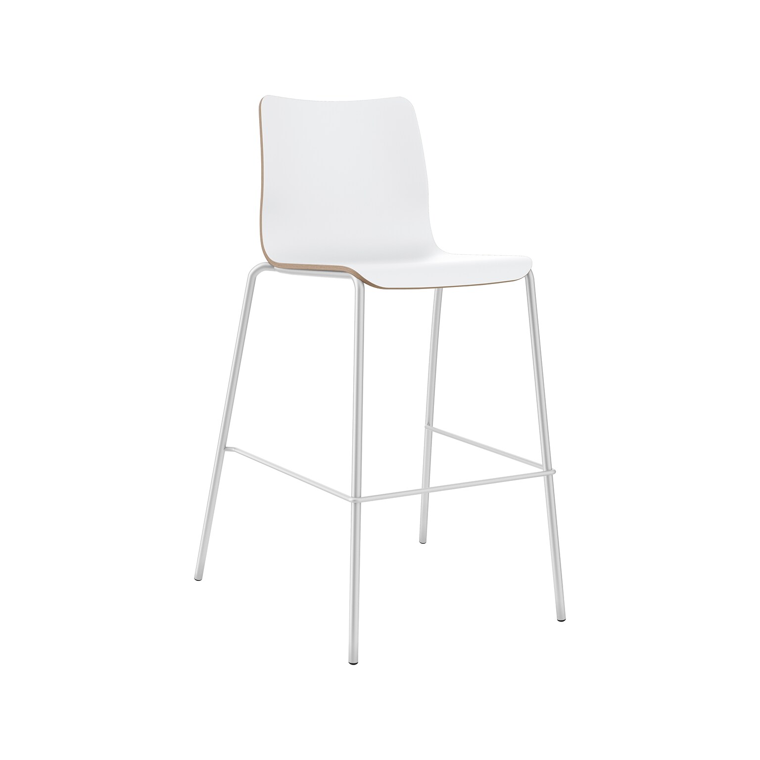 HON Ruck Modern Laminate Counter Stool, Designer White (HRUCK5L.LDW1.PR8)