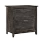 Bush Furniture Key West 2-Drawer Lateral File Cabinet, Letter/Legal, Dark Gray Hickory, 30" (KWF130RCP-03)