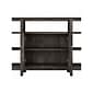 Bush Furniture Key West Tall TV Stand with Set of 2 Bookcases, Dark Gray Hickory, Screens up to 65" (KWS027GH)