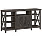 Bush Furniture Key West Tall TV Stand, Dark Gray Hickory, Screens up to 65" (KWV160GH-03)