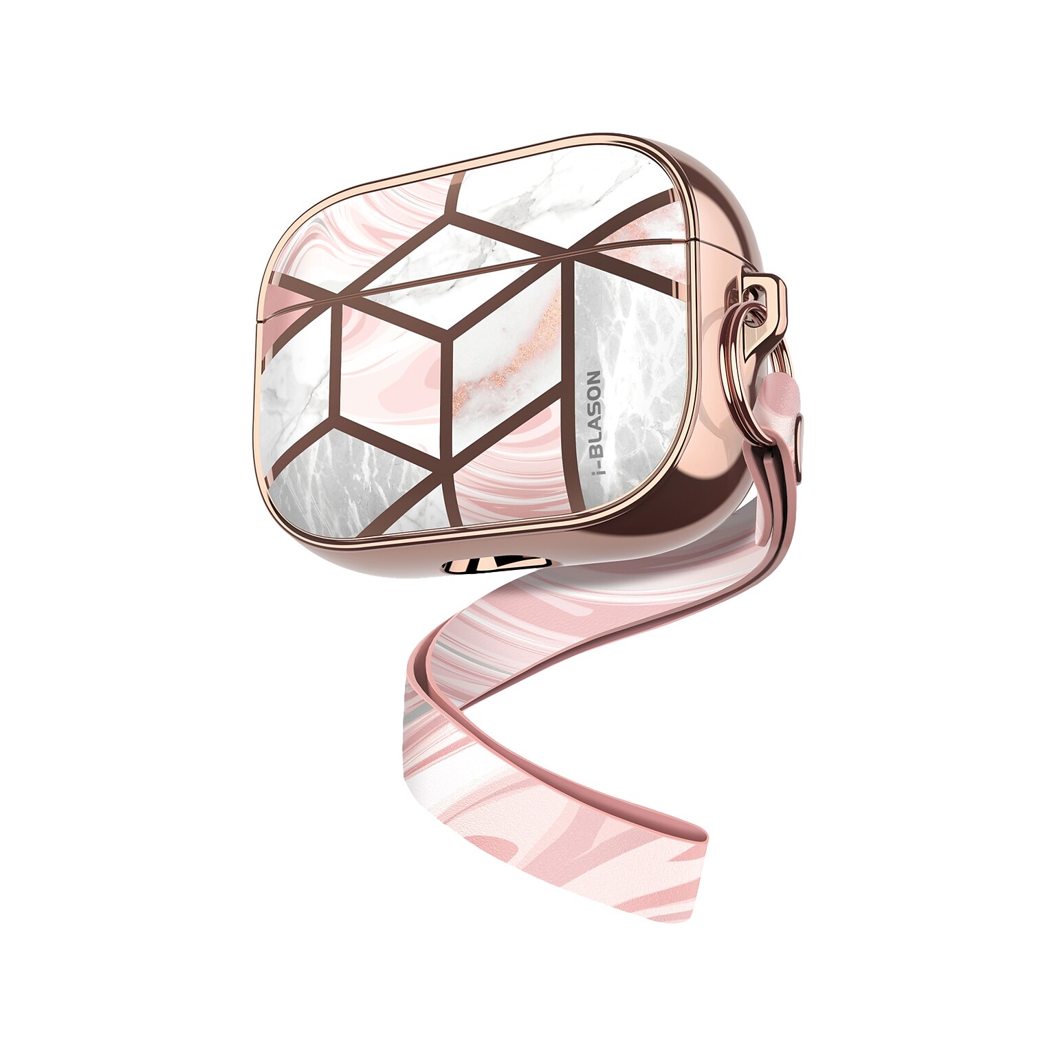 i-Blason Cosmo Case for Apple AirPods Pro, Marble Pink (AirPodsPro2019-Cosmo-Marble)