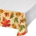 Creative Converting Fall Flourish Plastic Tablecloth, 54 x 102 (324038)