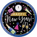 Creative Converting New Years Cheers Paper Plates, 9 diameter, 8 pack (324191)