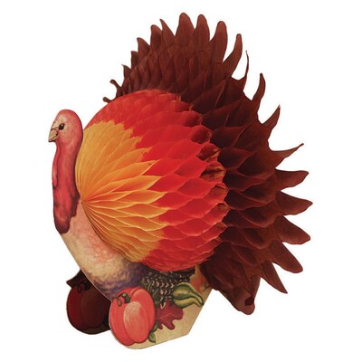 Creative Converting Small Thanksgiving Turkey Centerpiece, 6 diameter (324746)