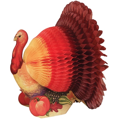 Creative Converting Large Thanksgiving Turkey Centerpiece, 12 diameter (324748)