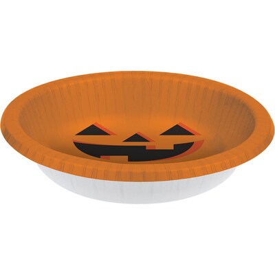 Creative Converting Halloween Pumpkin 20 oz. Paper Bowl 8 pack (317463)