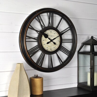 FirsTime Sutton 17.5"H Black Wall Clock (99655)