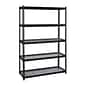 Iron Horse 2300 lb. Wire Rivet Series 5-Shelf Metal/Wire Deck Shelving Unit, 48"W, Black (22131)