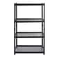 Iron Horse 2300 lb. Wire Rivet Series 4-Shelf Metal/Wire Deck Shelving Unit, 36"W, Black (22129)