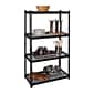 Iron Horse 2300 lb. Wire Rivet Series 4-Shelf Metal/Wire Deck Shelving Unit, 36"W, Black (22129)