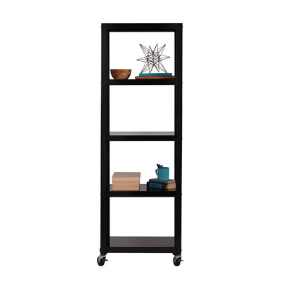 Space Solutions Ready-to-assemble 72-inch High Mobile 5-Shelf Bookcase, Black