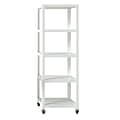 Space Solutions Ready-to-assemble 72-inch High Mobile 5-Shelf Bookcase, White