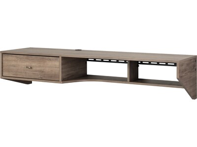 Prepac 58 Floating Desk, Drifted Gray (DEHW-0906-1)
