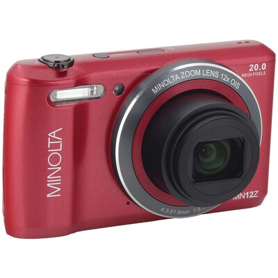 Minolta MN12Z-R 20.0-Megapixel HD Wi-Fi Digital Camera, Red