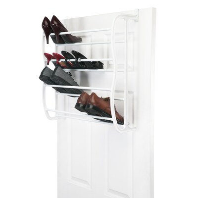 Simplify Over the Door Shoe Rack, 36 Pair, White (23197)