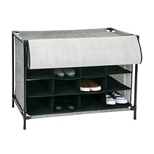 Simplify Shoe Cubby, 16 Compartment, Black (23200-BLACK)