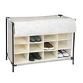 Simplify Shoe Cubby, 16 Compartment, Faux Jute (23200-FEJ)