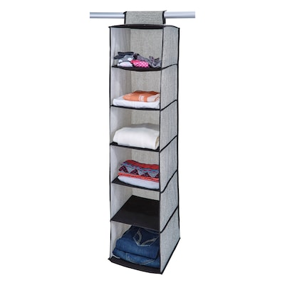 Simplify Closet Organizer, 6 Shelf, Black (25427-BLACK)