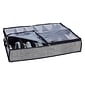 Simplify Under the Bed Shoe Storage Box, 12 Pair, Black (25430-BLACK)
