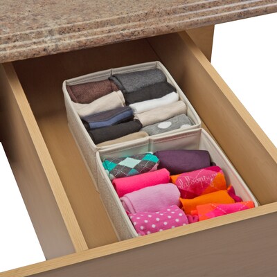 Simplify Nedium Drawer Organizer, Faux Jute (25513-FEJ)