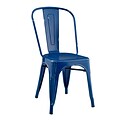 Walker Edison Stackable Metal Cafe Bistro Chair - Navy Blue (SPH33MCNB)