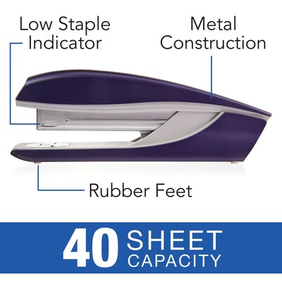 Swingline NeXXt Metal Desktop Stapler, 40-Sheet Capacity, Purple (55657069)