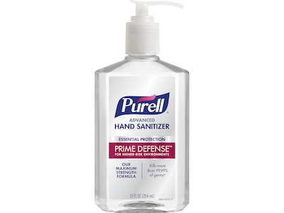 PURELL Prime Defense Advanced 85% alcohol Gel Hand Sanitizer, 12 fl oz. (3699-12)