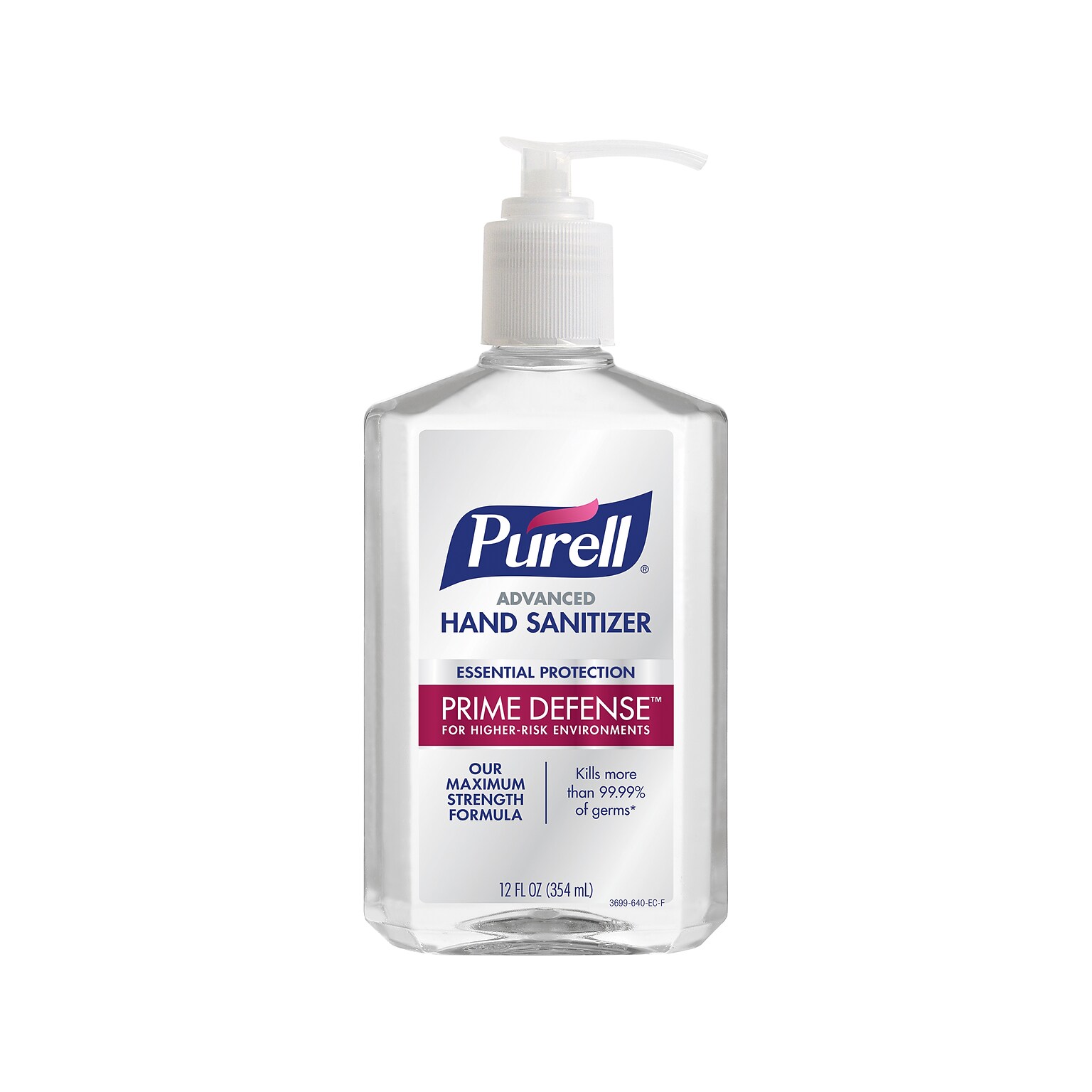 PURELL Prime Defense Advanced 85% Alcohol Gel Hand Sanitizer, 12 fl oz. (3699-12)