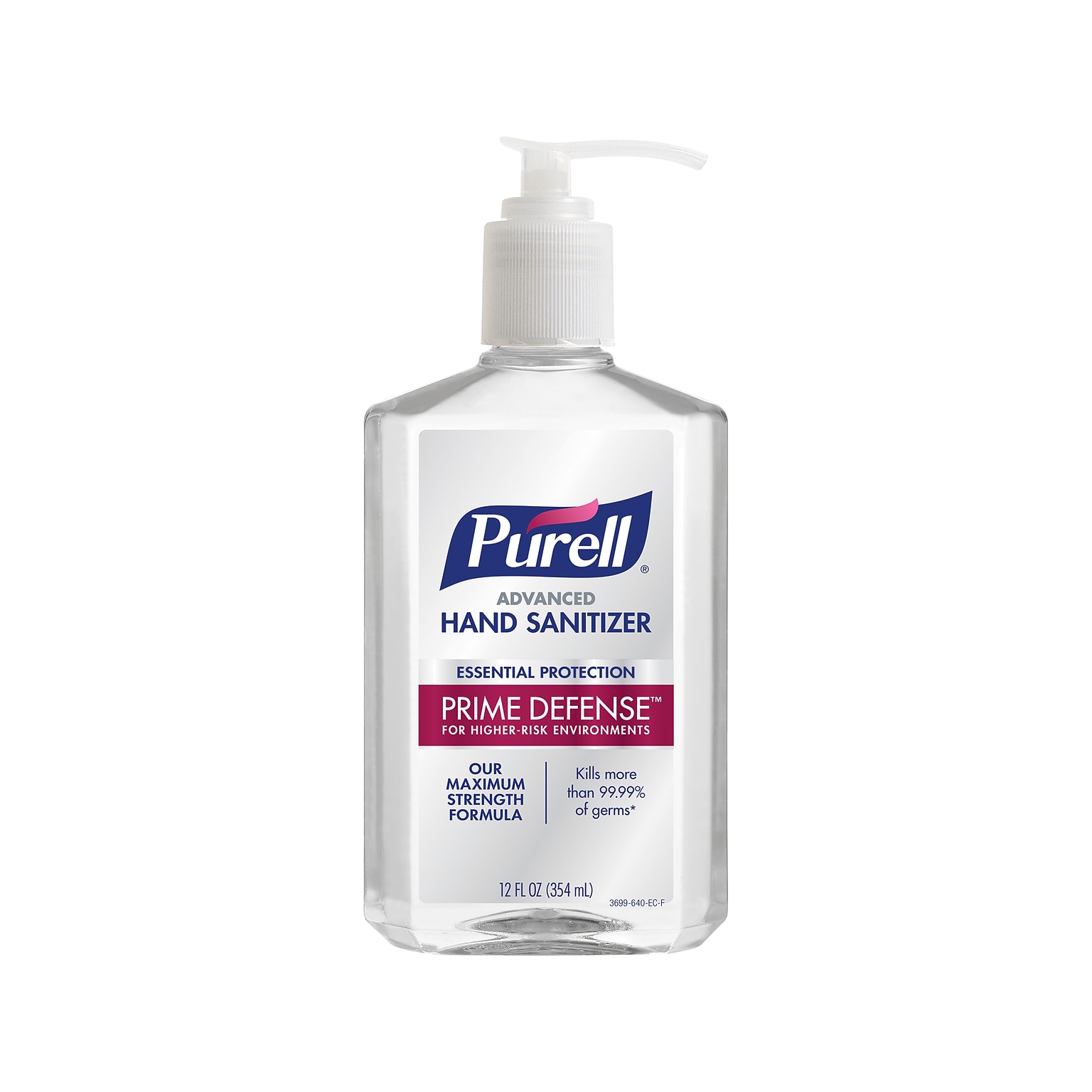 PURELL Prime Defense Advanced 85% alcohol Gel Hand Sanitizer, 12 fl oz. (3699-12)