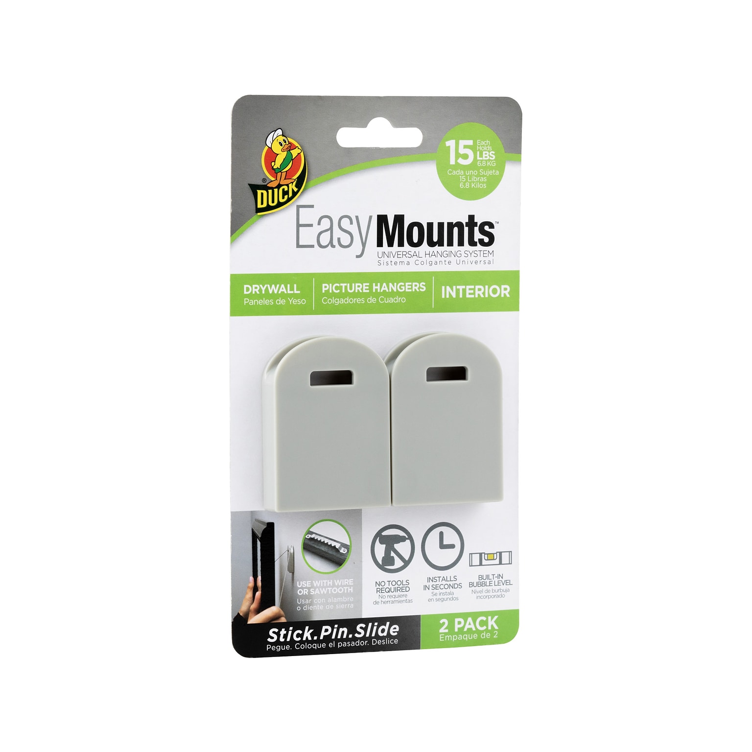 Duck EasyMounts Small Picture Hanger, 2/Pack (287393)