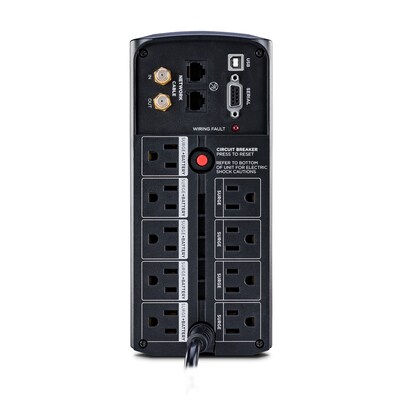CyberPower Intelligent 1000VA UPS Battery Backup and Surge Protector, 9-Outlets, Black (CP1000AVRLCD)